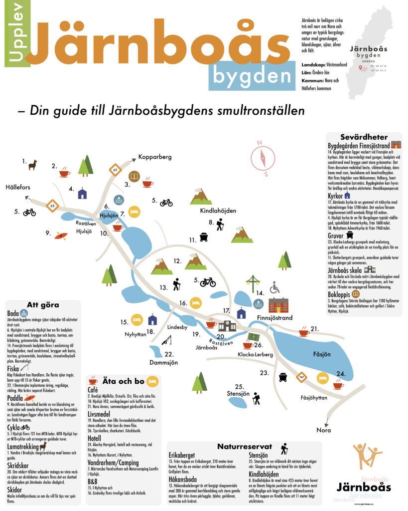 Infografisk karta över Järnboåsbygden