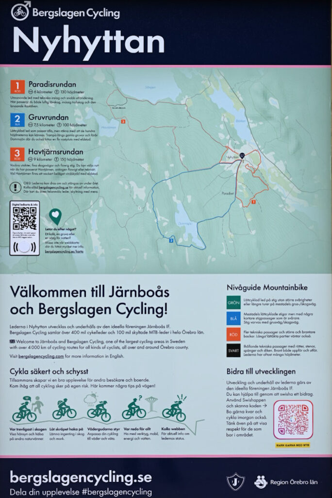 Cykla på mountainbikeleder i Nyhyttan, Järnboås