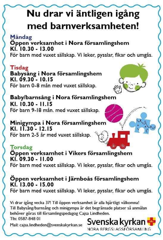Öppen verksamhet i Järnboås församlingshem