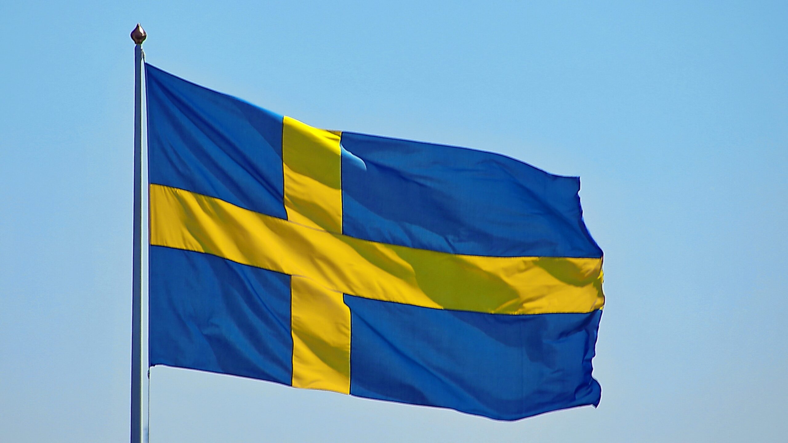 Nationaldagsfirande i Järnboås, svenska flaggan