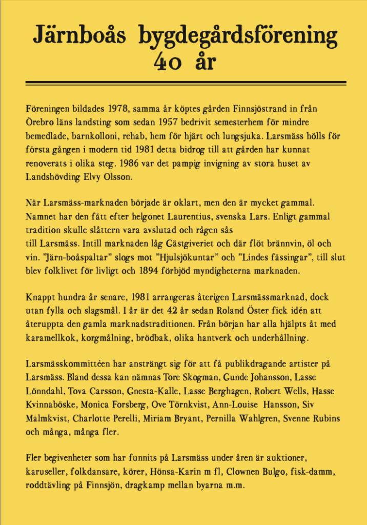 Larsmäss 2022 Programblad 4