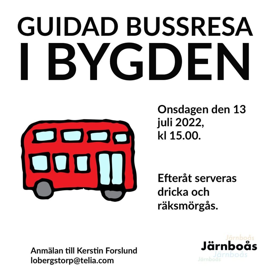 bussresa med guidning runt byarna i Järnboås