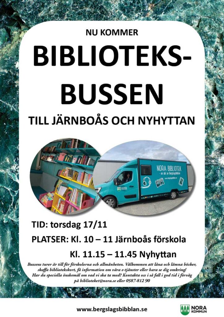 Biblioteksbussen kommer till Järnboås