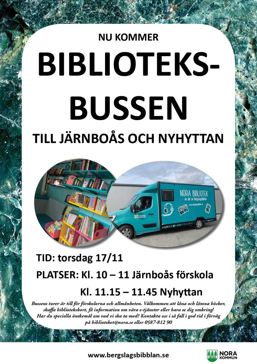 Biblioteksbussen kommer till Järnboås