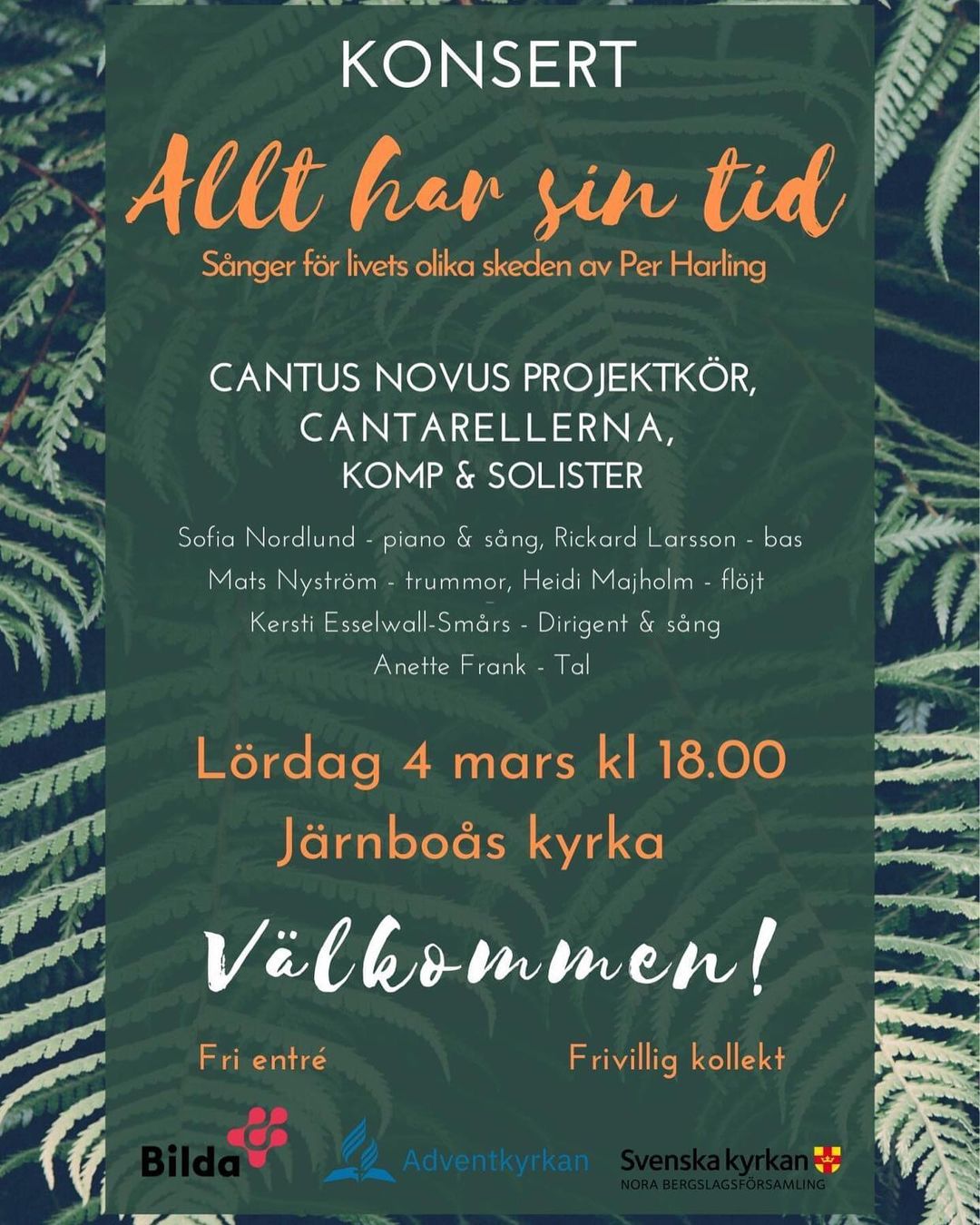 Konsert med Cantus Novus i Järnboås kyrka