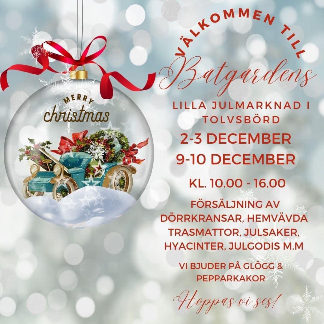 Båtgården i Järnboåsbygden har julmarknad den 2-3 december 2023