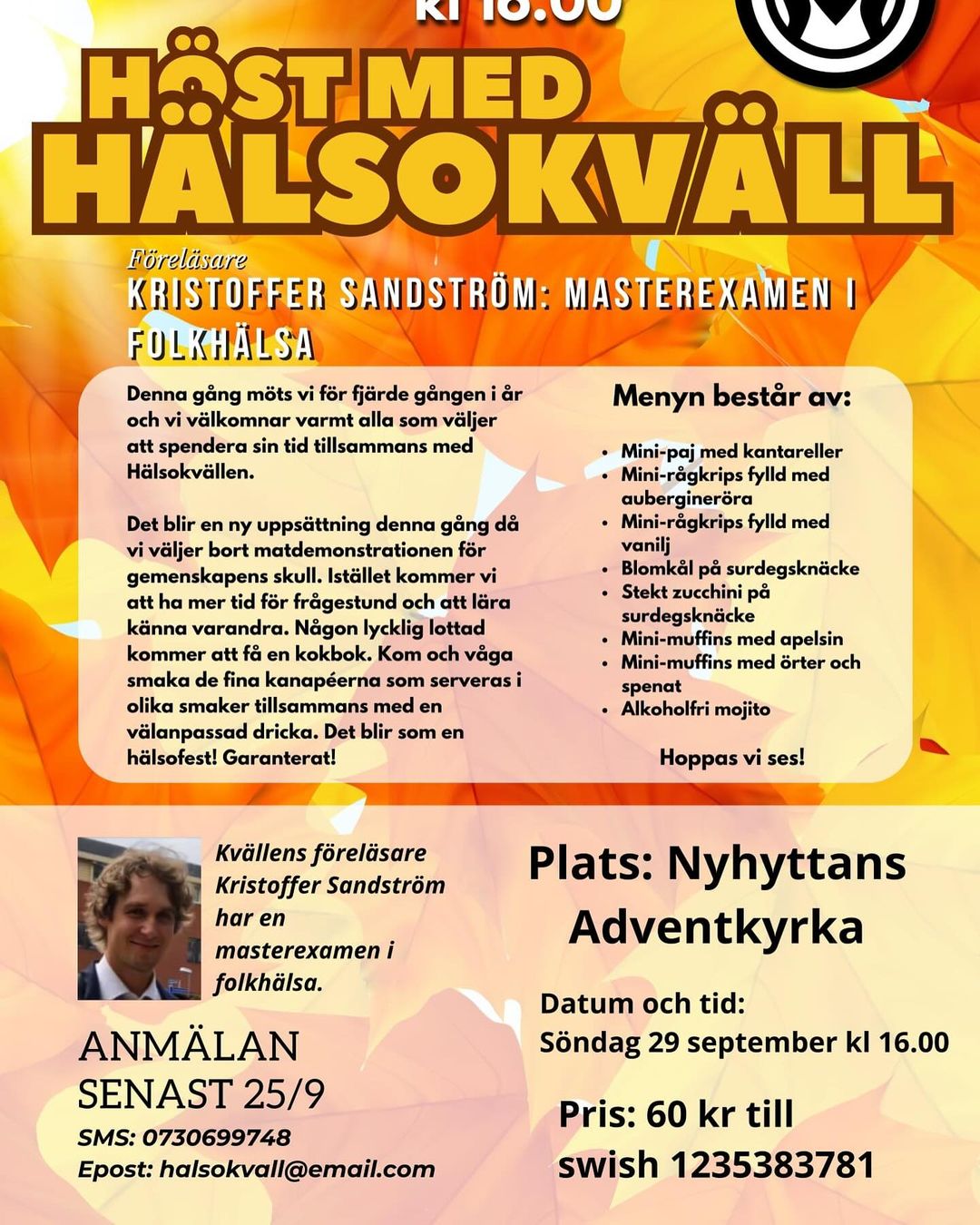 Hälsokväll i Nyhyttan hösten -24