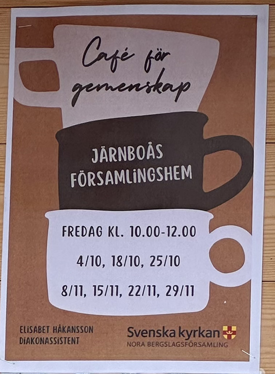 Gemenskapscafé i Järnboås församlingshem