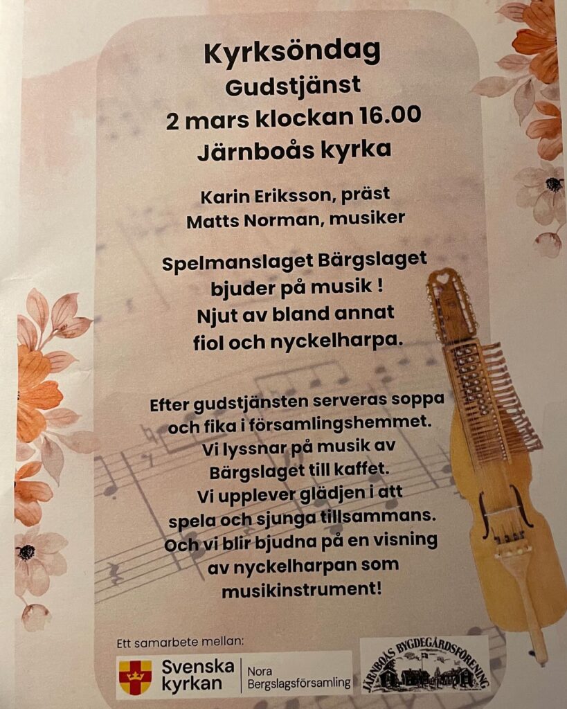 Kyrksöndag i Järnboås 2 mars